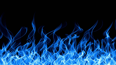 Blue flame video effect